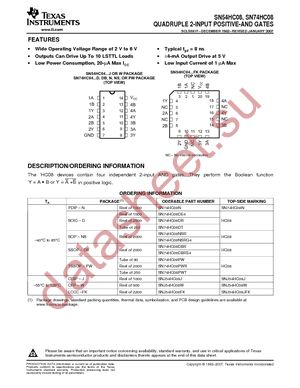 SN74HC08PWT datasheet  